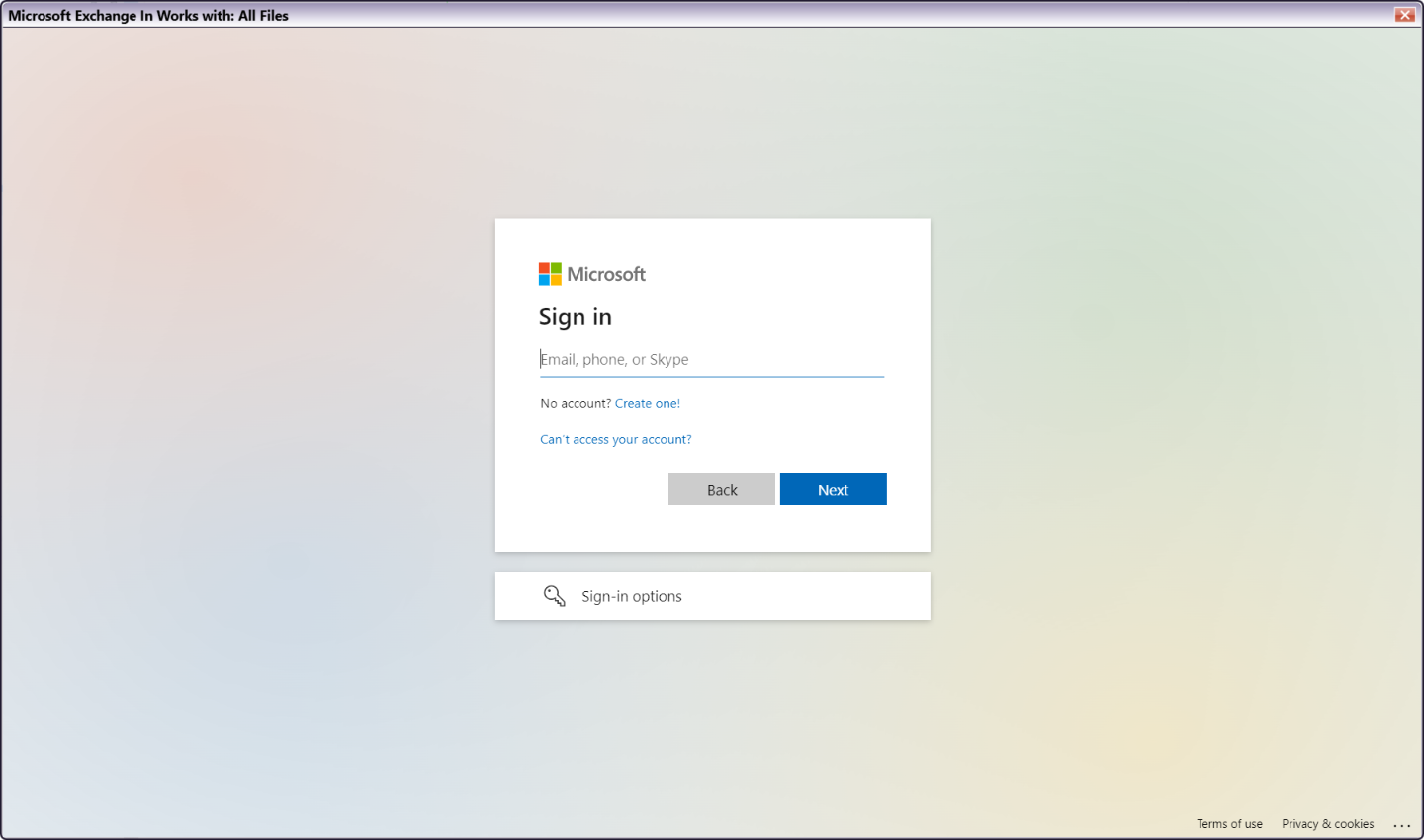 Microsoft Exchange Login