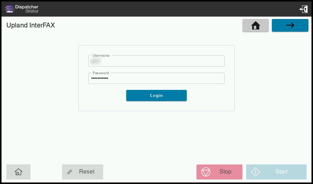 InterFAX Login at MFP