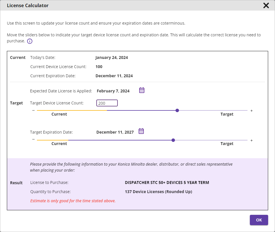 License Calculator