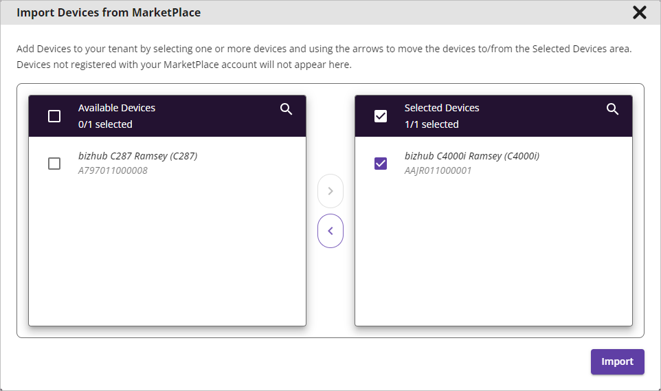 Import Devices