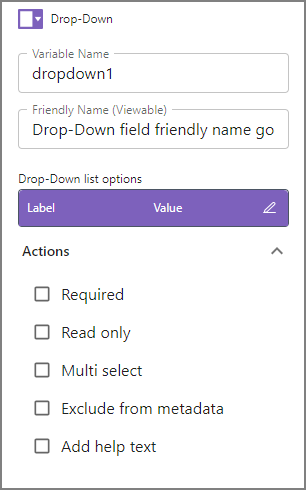 Drop-down Field