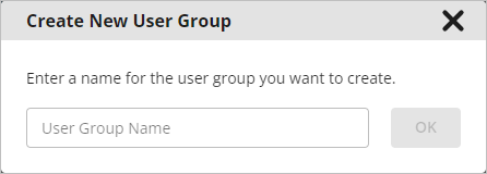 Create New User Group window