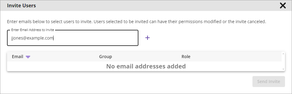 Invite Users Modal